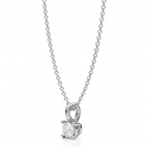 Cushion Lab Diamond 4-Prong Necklace 14K White Gold (0.33ct)