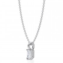 Radiant Lab Diamond 4-Prong Necklace 14K White Gold (0.33ct)