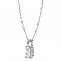 Radiant Lab Diamond 4-Prong Necklace 14K White Gold (0.50ct)