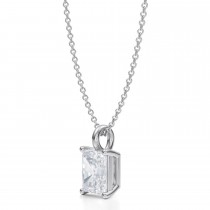 Radiant Lab Diamond 4-Prong Necklace 14K White Gold (1.00ct)