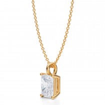 Radiant Lab Diamond 4-Prong Necklace 14K Yellow Gold (1.50ct)