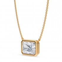 Radiant Lab Diamond Pendant Necklace 14K Yellow Gold (2.50ct)