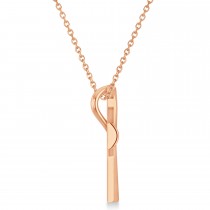 Ankh Egyptian Cross Pendant Necklace 14k Rose Gold