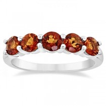 Madeira Citrine Five Stone Ring Sterling Silver (1.15ct)