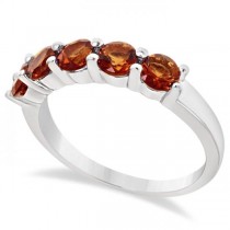 Madeira Citrine Five Stone Ring Sterling Silver (1.15ct)