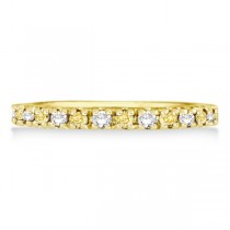 Yellow Canary & Lab White Diamond Stackable Ring Band 14k Gold (0.25ct)
