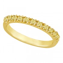 Yellow Canary Lab Grown Diamond Stackable Ring Band 14k Yellow Gold (0.25 ct)