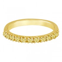 Yellow Canary Lab Grown Diamond Stackable Ring Band 14k Yellow Gold (0.25 ct)