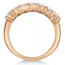 Seven-Stone Diamond Anniversary Ring Band 14k Rose Gold (1.00ct)