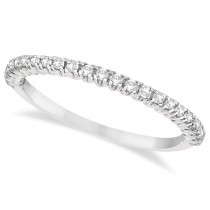 Half-Eternity Pave-Set Lab Grown Diamond Stacking Ring Palladium (0.25ct)