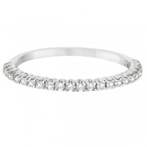 Half-Eternity Pave-Set Lab Grown Diamond Stacking Ring Palladium (0.25ct)