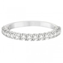 Half-Eternity Pave-Set Lab Grown Diamond Stacking Ring Palladium (0.75ct)