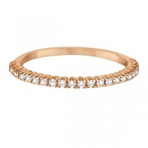 Half-Eternity Pave-Set Lab Grown Diamond Stacking Ring 14k Rose Gold (0.25ct)