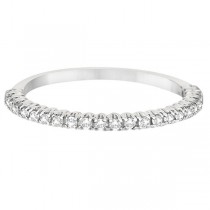 Half-Eternity Pave-Set Lab Grown Diamond Stacking Ring 14k White Gold (0.25ct)