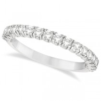 Half-Eternity Pave-Set Lab Grown Diamond Stacking Ring 14k White Gold (0.75ct)
