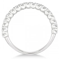 Half-Eternity Pave-Set Lab Grown Diamond Stacking Ring 14k White Gold (0.75ct)