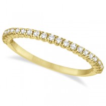 Half-Eternity Pave-Set Lab Grown Diamond Stacking Ring 14k Yellow Gold (0.25ct)