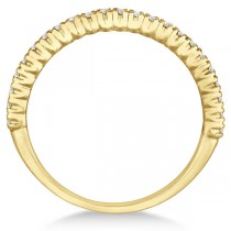 Half-Eternity Pave-Set Lab Grown Diamond Stacking Ring 14k Yellow Gold (0.25ct)