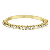 Half-Eternity Pave-Set Lab Grown Diamond Stacking Ring 14k Yellow Gold (0.25ct)