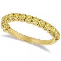 Lab Yellow Canary Lab Grown Diamond Ring Anniversary Band 14k Yellow Gold (1.00ct)