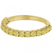 Lab Yellow Canary Lab Grown Diamond Ring Anniversary Band 14k Yellow Gold (1.00ct)