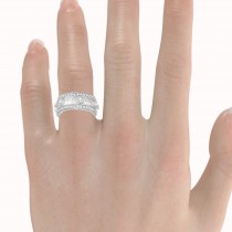 Diamond Byzantine Antique Anniversary Band 14k White Gold (1.06ct)