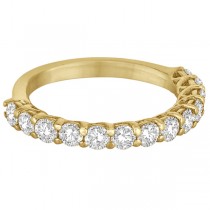 Half Eternity Round Cut Diamond Ring Band 14k Yellow Gold (1.35ct)