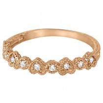 Four-Leaf Diamond Flower Ring 14k Rose Gold (0.30ct)