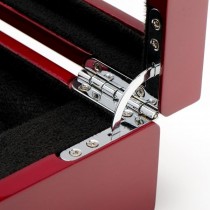 Men's Wood Mahogany Cufflink Box Collector's Case Holds Twenty Pairs