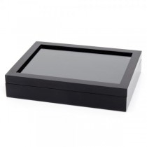 Men's Solid Oak Mahogany Cufflink Box Collector's Case Holds 36 Pairs