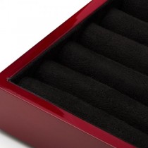 Men's Solid Oak Mahogany Cufflink Box Collector's Case Holds 36 Pairs