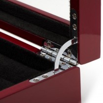 Men's Solid Oak Mahogany Cufflink Box Collector's Case Holds 36 Pairs
