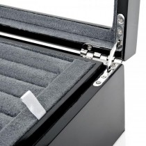 Men's Mahogany Oak Cufflink Case Jewelry Storage Holds 72 Pairs