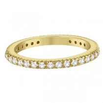 Pave Diamond Eternity Ring Anniversary Band 14K Yellow Gold (0.50ct)