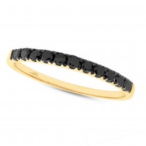 0.27ct 14k Yellow Gold Black Diamond Lady's Band