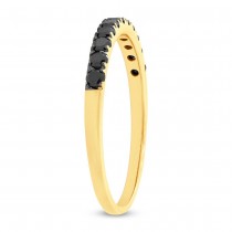 0.27ct 14k Yellow Gold Black Diamond Lady's Band