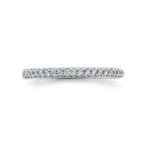 Diamond Prong Half Eternity Band 14k White Gold (0.18ct)