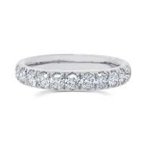 Diamond Prong Half Eternity Band 14k White Gold (0.90ct)