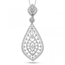 2.25ct 14k White Gold Diamond Pendant Necklace