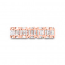 0.53ct 14k Rose Gold Diamond Baguette Lady's Band