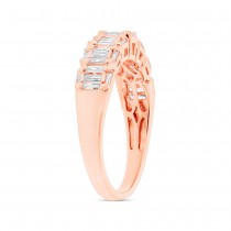 0.53ct 14k Rose Gold Diamond Baguette Lady's Band