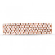 0.30ct 14k Rose Gold Diamond Pave Lady's Ring