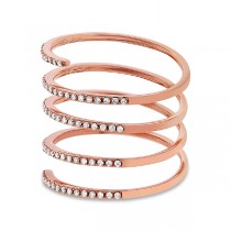 0.36ct 14k Rose Gold Diamond Spiral Lady's Ring
