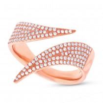 0.42ct 14k Rose Gold Diamond Pave Lady's Ring