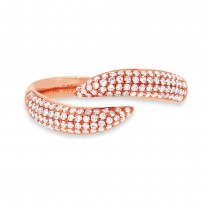 0.43ct 14k Rose Gold Diamond Pave Lady's Ring