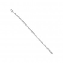 Diamond Halo Style Tennis Bracelet 14k Rose Gold (3.03ct)