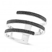 0.30ct 14k White Gold Black Diamond Lady's Ring
