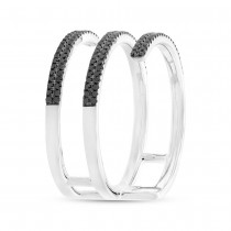 0.30ct 14k White Gold Black Diamond Lady's Ring