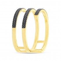 0.30ct 14k Yellow Gold Black Diamond Lady's Ring