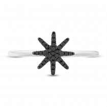 0.10ct 14k White Gold Black Diamond Lady's Ring